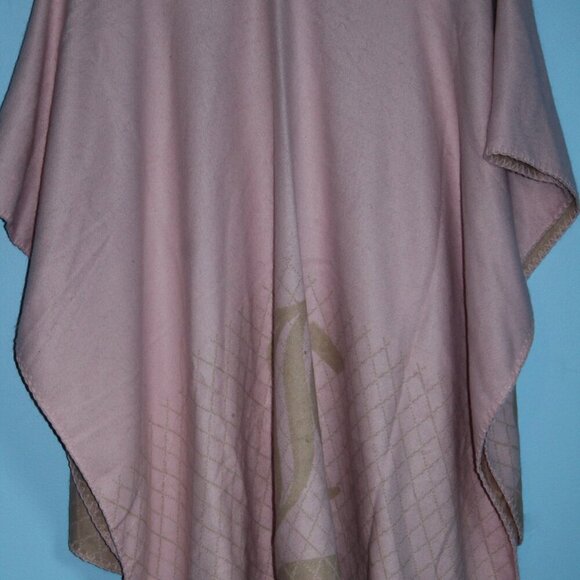 Juicy Couture Women's Pink and Tan Wrap Shawl JC Logo NWT - Picture 13 of 16